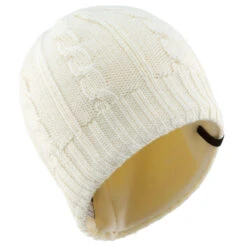 WEDZE BONNET DE SKI ENFANT TORSADES ECRU