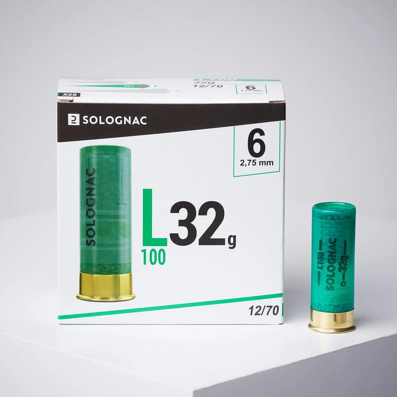 CARTOUCHE L100 32g CALIBRE 12/70 PLOMB N°6 X25 3 CARTOUCHE L100 32g CALIBRE 12/70 PLOMB N°6 X25