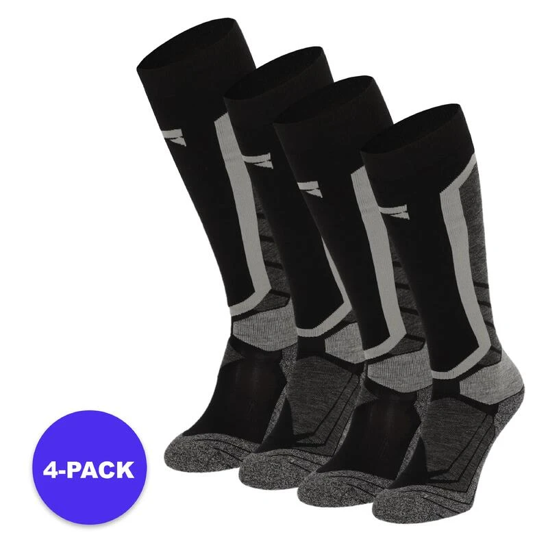 Chaussettes De Snowboard Xtreme Noires 4-PACK Unisexe 3 Chaussettes De Snowboard Xtreme Noires 4-PACK Unisexe