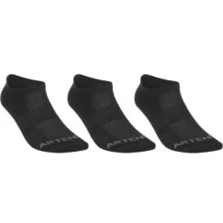 CHAUSSETTES DE SPORT BASSES ARTENGO RS 500 NOIR LOT DE 3 -Plein Air Équipement Magasin chaussettes de sport basses artengo rs 500 noir lot de 3 3