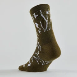 CHAUSSETTES DE TENNIS HAUTES ARTENGO RS 300 KAKI NOIR MOTIFS LOT DE 4 -Plein Air Équipement Magasin chaussettes de tennis hautes artengo rs 300 kaki noir motifs lot de 4 3