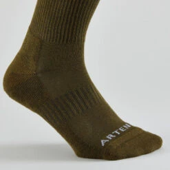 CHAUSSETTES DE TENNIS HAUTES ARTENGO RS 300 KAKI NOIR MOTIFS LOT DE 4 -Plein Air Équipement Magasin chaussettes de tennis hautes artengo rs 300 kaki noir motifs lot de 4 6