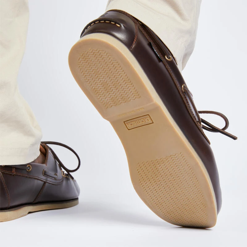 Tribord Chaussures Bateau Cuir Sailing 500 Homme Marron 9 Tribord Chaussures Bateau Cuir Sailing 500 Homme Marron – Image 7