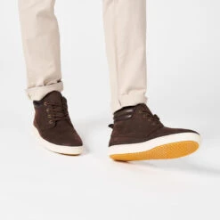 Tribord Chaussures Bateau Homme En Cuir Imperméable 500 Marron Foncé -Plein Air Équipement Magasin chaussures bateau homme en cuir impermeable 500 marron fonce 2