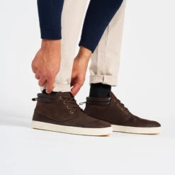 Tribord Chaussures Bateau Homme En Cuir Imperméable 500 Marron Foncé -Plein Air Équipement Magasin chaussures bateau homme en cuir impermeable 500 marron fonce 4