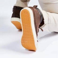 Tribord Chaussures Bateau Homme En Cuir Imperméable 500 Marron Foncé -Plein Air Équipement Magasin chaussures bateau homme en cuir impermeable 500 marron fonce 5