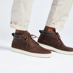 Tribord Chaussures Bateau Homme En Cuir Imperméable 500 Marron Foncé -Plein Air Équipement Magasin chaussures bateau homme en cuir impermeable 500 marron fonce 7