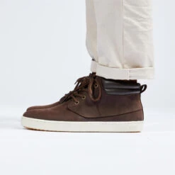 Tribord Chaussures Bateau Homme En Cuir Imperméable 500 Marron Foncé -Plein Air Équipement Magasin chaussures bateau homme en cuir impermeable 500 marron fonce 8