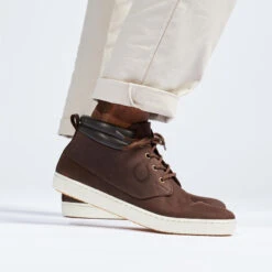 Tribord Chaussures Bateau Homme En Cuir Imperméable 500 Marron Foncé -Plein Air Équipement Magasin chaussures bateau homme en cuir impermeable 500 marron fonce 9