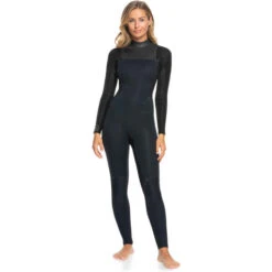 Roxy Combinaison De Surf Prologue 4/3mm GBS - Zip Au Dos - Noir Femmes -Plein Air Équipement Magasin combinaison de surf prologue 43mm gbs zip au dos noir femmes 5