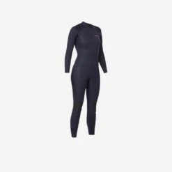 Combinaison SURF 100 Néoprène 2/2 Mm Femme Bleu Marine Back Zip