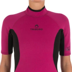 Tribord Combinaison Surf Shorty 100 Néoprène Femme Violet -Plein Air Équipement Magasin combinaison surf shorty 100 neoprene femme violet 8