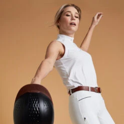 Débardeur De Concours équitation Léger Femme - 500 Blanc -Plein Air Équipement Magasin debardeur de concours equitation leger femme 500 blanc 2
