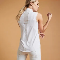 Débardeur De Concours équitation Léger Femme - 500 Blanc -Plein Air Équipement Magasin debardeur de concours equitation leger femme 500 blanc 3