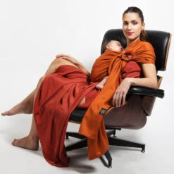 Echarpe Tissée Sans Nœud - Fauve -Plein Air Équipement Magasin echarpe tissee sans noeud fauve 3