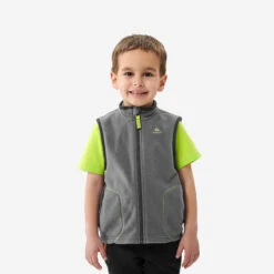 Quechua Gilet Polaire Sans Manche De Randonnée - MH150 Gris - Enfant 2 - 6 Ans