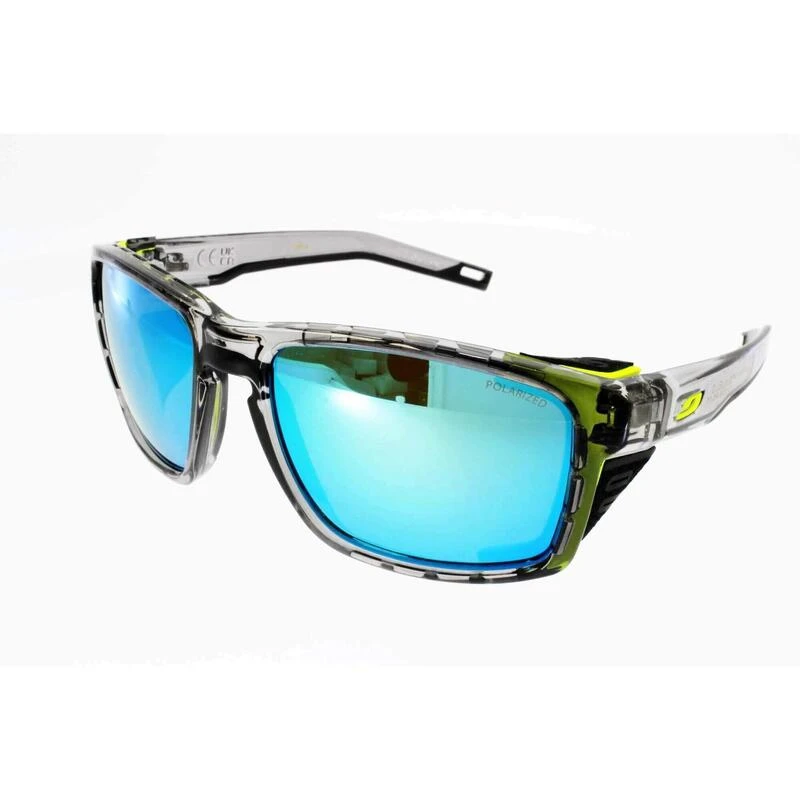 Lunettes De Soleil Julbo Shield M Gris Bleu Polarisé , Coques Amovibles 3 Lunettes De Soleil Julbo Shield M Gris Bleu Polarisé , Coques Amovibles