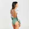 Maillot De Bain 1 Pièce Manches Longues Femme - Mary Belly Blanc