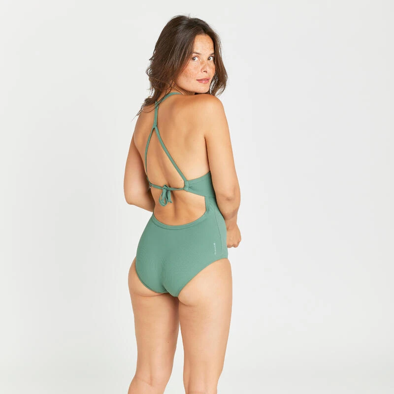 Maillot De Bain 1 Pièce Texturé Femme - Bea Kaki 5 Maillot De Bain 1 Pièce Texturé Femme - Bea Kaki – Image 3