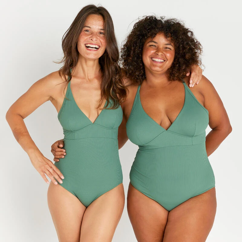 Maillot De Bain 1 Pièce Texturé Femme - Bea Kaki 6 Maillot De Bain 1 Pièce Texturé Femme - Bea Kaki – Image 4