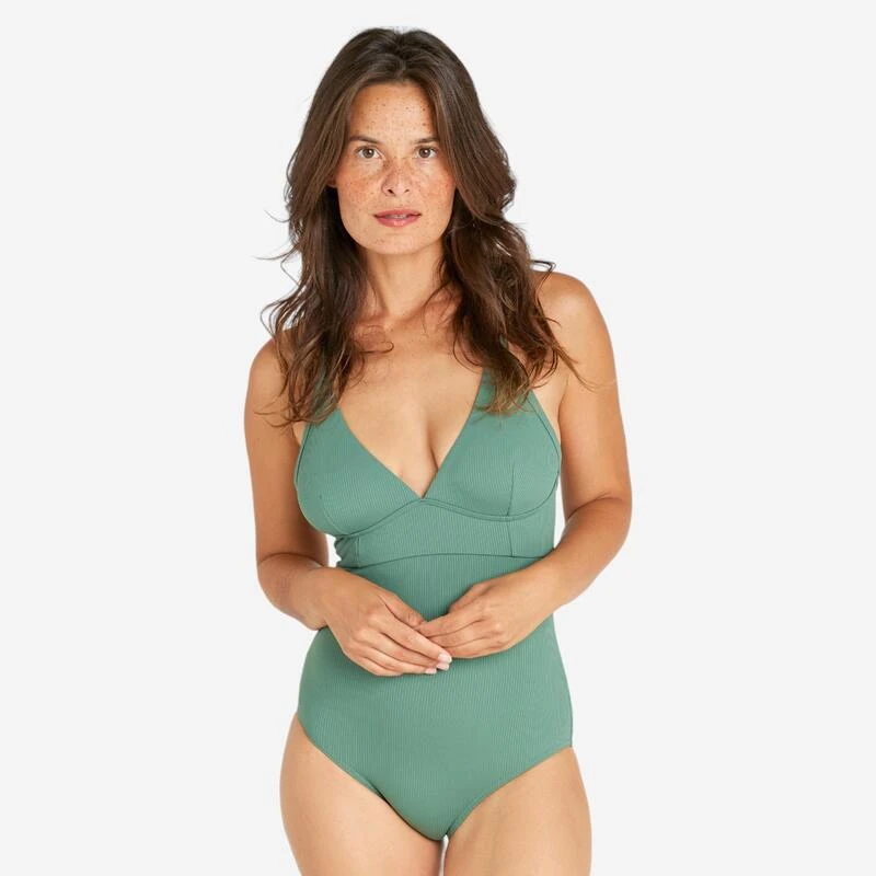 Maillot De Bain 1 Pièce Texturé Femme - Bea Kaki 3 Maillot De Bain 1 Pièce Texturé Femme - Bea Kaki