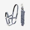 Pack Licol Et Longe équitation Cheval - Nubuc Bleu-gris -Plein Air Équipement Magasin pack licol et longe equitation cheval nubuc bleu gris
