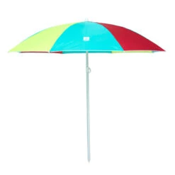 Decathlon PARASOL DE PLAGE PARUV 160 UPF 50+ 2 PLACES - Multi Couleur Rouge Jaune Bleu -Plein Air Équipement Magasin parasol de plage paruv 160 upf 50 2 places multi couleur rouge jaune bleu 1