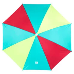 Decathlon PARASOL DE PLAGE PARUV 160 UPF 50+ 2 PLACES - Multi Couleur Rouge Jaune Bleu -Plein Air Équipement Magasin parasol de plage paruv 160 upf 50 2 places multi couleur rouge jaune bleu 2