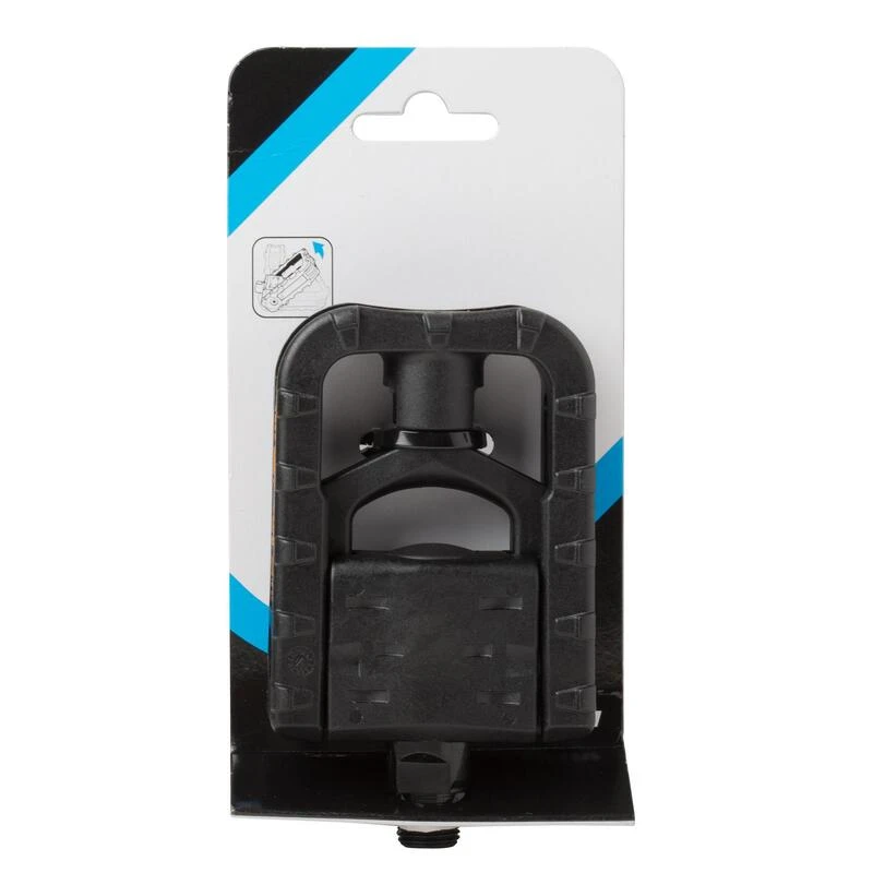 BTWIN PÉDALES PLATES PLIANTES VÉLO VILLE RÉSINE NOIRES 8 BTWIN PÉDALES PLATES PLIANTES VÉLO VILLE RÉSINE NOIRES – Image 6