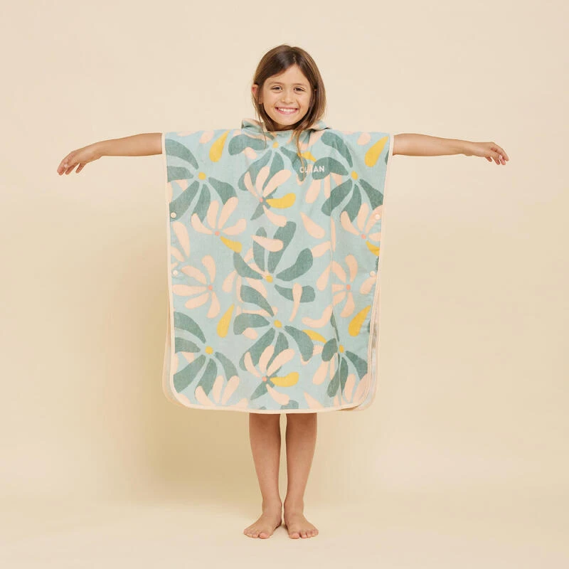 Poncho Surf Enfant 110 à 135 Cm - 500 Flow 4 Poncho Surf Enfant 110 à 135 Cm - 500 Flow – Image 2