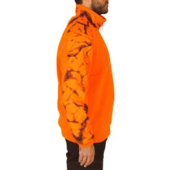Pull Chasse Renfort Orange Fluo 500 -Plein Air Équipement Magasin pull chasse renfort orange fluo 500 4