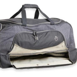 Sac De Transport à Roulettes équitation TROLLEY 80 L Gris Et Lin. -Plein Air Équipement Magasin sac de transport a roulettes equitation trolley 80 l gris et lin 6