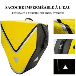 ROCKBROS Sacoche De Vélo Arrière Porte-Bagage Étanche Sac De Rangement VTT 20 L Jaune -Plein Air Équipement Magasin sacoche de velo arriere porte bagage etanche sac de rangement vtt 20 l jaune 1