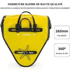 ROCKBROS Sacoche De Vélo Arrière Porte-Bagage Étanche Sac De Rangement VTT 20 L Jaune -Plein Air Équipement Magasin sacoche de velo arriere porte bagage etanche sac de rangement vtt 20 l jaune 5