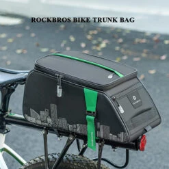 ROCKBROS Sacoche Vélo Porte-bagages Arrière Étanche Sac De Siège Housse De Pluie Noir 4L -Plein Air Équipement Magasin sacoche velo porte bagages arriere etanche sac de siege housse de pluie noir 4l 1