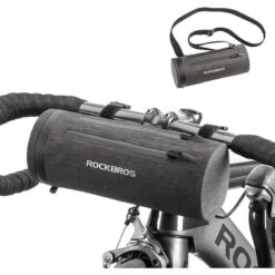 ROCKBROS Sac/Sacoche Vélo Guidon Avant VTT étanche Panier Vélo 2L Étanche Noir