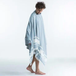 Serviette De Plage Poncho 190 X 190 Cm - Gris Bleu 16 Serviette De Plage Poncho 190 X 190 Cm - Gris Bleu -Plein Air Équipement Magasin serviette de plage poncho 190 x 190 cm gris bleu 4