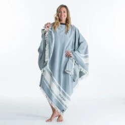 Serviette De Plage Poncho 190 X 190 Cm - Gris Bleu 18 Serviette De Plage Poncho 190 X 190 Cm - Gris Bleu -Plein Air Équipement Magasin serviette de plage poncho 190 x 190 cm gris bleu 6