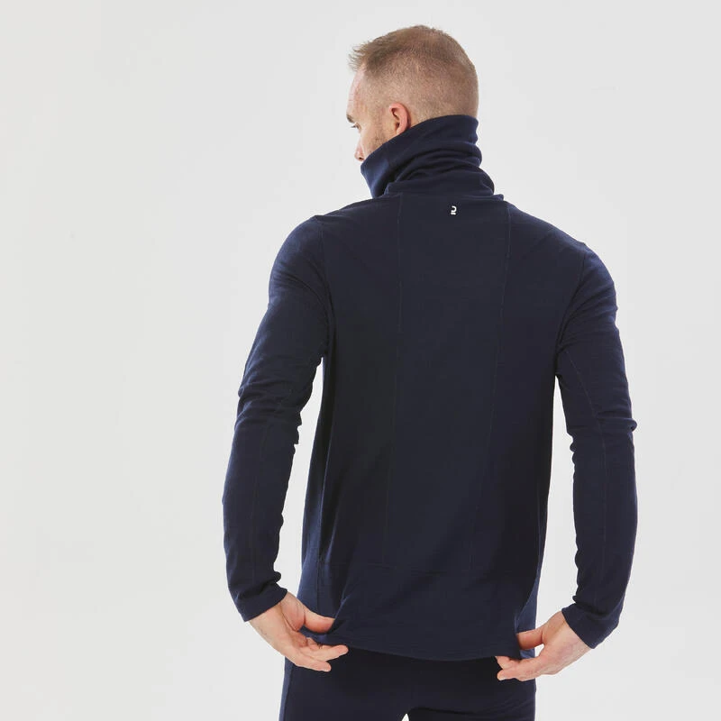 WEDZE Sous-vêtement Thermique De Ski Homme BL 900 Wool Neck Haut - Bleu Marine 5 WEDZE Sous-vêtement Thermique De Ski Homme BL 900 Wool Neck Haut - Bleu Marine – Image 3