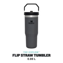 Stanley The IceFlow™ Flip Straw Tumbler - 0.89L / 30oz - Charbon -Plein Air Équipement Magasin stanley the iceflow flip straw tumbler 089l 30oz charbon 3