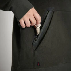 SWEAT-SHIRT CAPUCHE FEMME 500 CHAUD VERT -Plein Air Équipement Magasin sweat shirt capuche femme 500 chaud vert 3