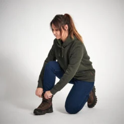 SWEAT-SHIRT CAPUCHE FEMME 500 CHAUD VERT -Plein Air Équipement Magasin sweat shirt capuche femme 500 chaud vert 6