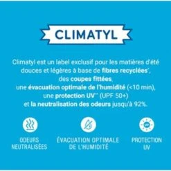 T-shirt Technique Toucher Frais Protection UV Col Rond Homme- DYNAMIC CLIMATYL 11 T-shirt Technique Toucher Frais Protection UV Col Rond Homme- DYNAMIC CLIMATYL -Plein Air Équipement Magasin t shirt technique toucher frais protection uv col rond homme dynamic climatyl 4