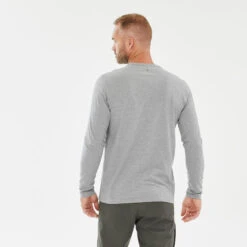 Quechua Tee-shirt NH100 ML Homme - Gris Clair 7 Quechua Tee-shirt NH100 ML Homme - Gris Clair -Plein Air Équipement Magasin tee shirt nh100 ml homme gris clair 2