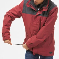 Veste 3en1 Imperméable De Trek Voyage - TRAVEL 100 0°C Rouge - Homme -Plein Air Équipement Magasin veste 3en1 impermeable de trek voyage travel 100 0c rouge homme 9