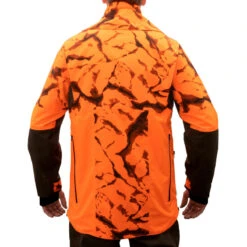 VESTE CHASSE RESISTANTE IMPERMEABLE ORANGE FLUO SUPERTRACK 900 LIGHT -Plein Air Équipement Magasin veste chasse resistante impermeable orange fluo supertrack 900 light 9