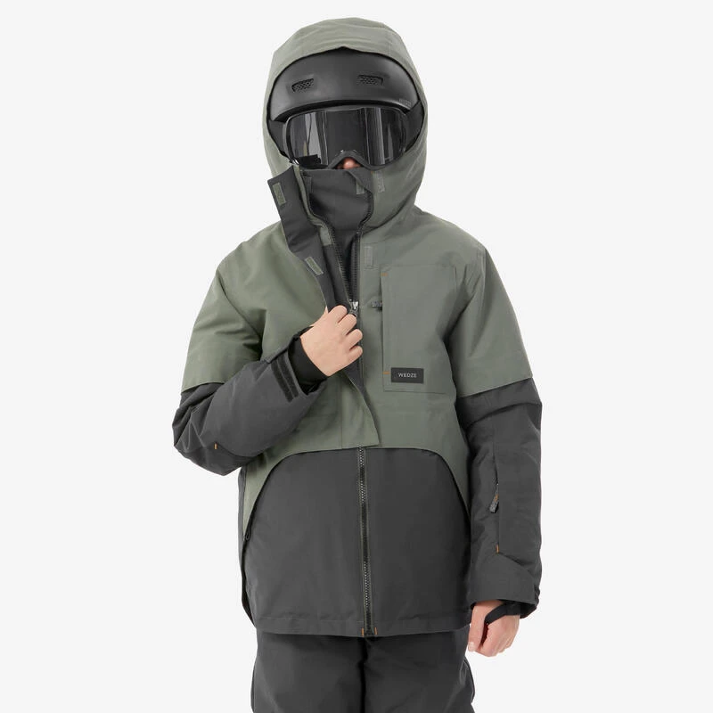 VESTE DE SNOWBOARD GARÇON LONGUE ET TRÈS RÉSISTANTE - SNB 500 - KAKI 3 VESTE DE SNOWBOARD GARÇON LONGUE ET TRÈS RÉSISTANTE - SNB 500 - KAKI